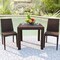 LeisureMod Weave Mace Indoor/Outdoor Dining Chair (Armless)